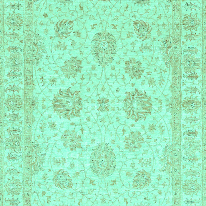 Machine Washable Oriental Turquoise Traditional Area Rugs, wshabs3861turq