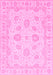 Machine Washable Oriental Pink Traditional Rug, wshabs3861pnk