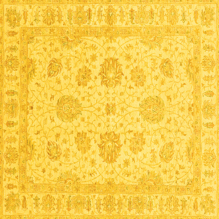 Square Oriental Yellow Traditional Rug, abs3861yw