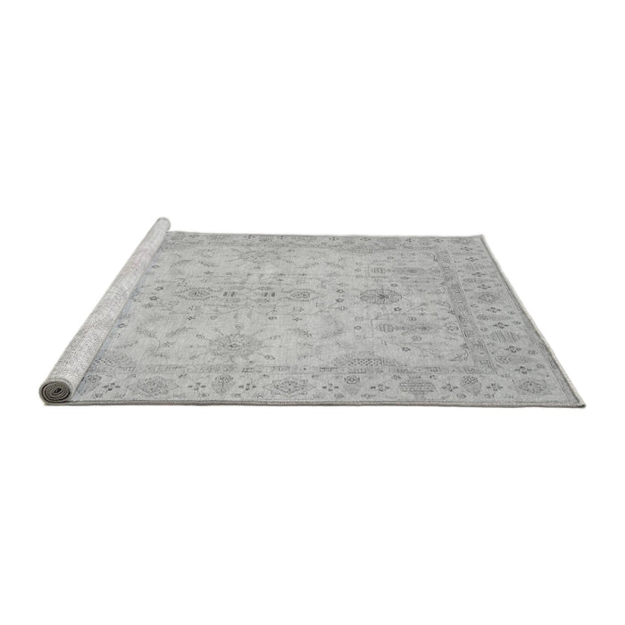 Sideview of Machine Washable Oriental Gray Traditional Rug, wshabs3862gry