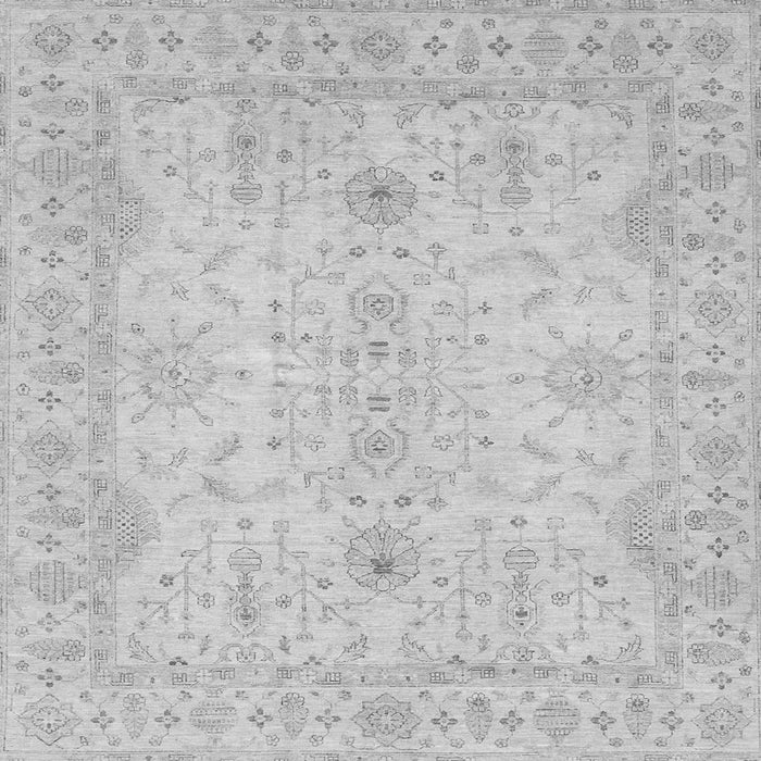 Square Machine Washable Oriental Gray Traditional Rug, wshabs3862gry