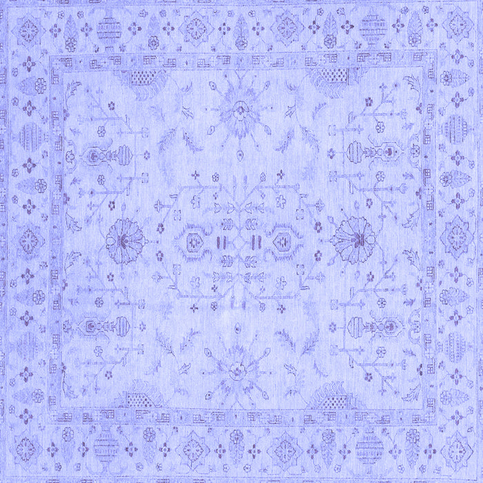 Square Oriental Blue Traditional Rug, abs3862blu