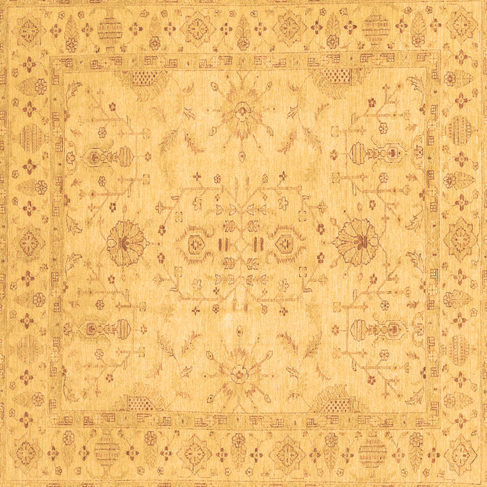 Square Machine Washable Oriental Brown Traditional Rug, wshabs3862brn