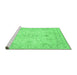 Sideview of Machine Washable Oriental Emerald Green Traditional Area Rugs, wshabs3862emgrn