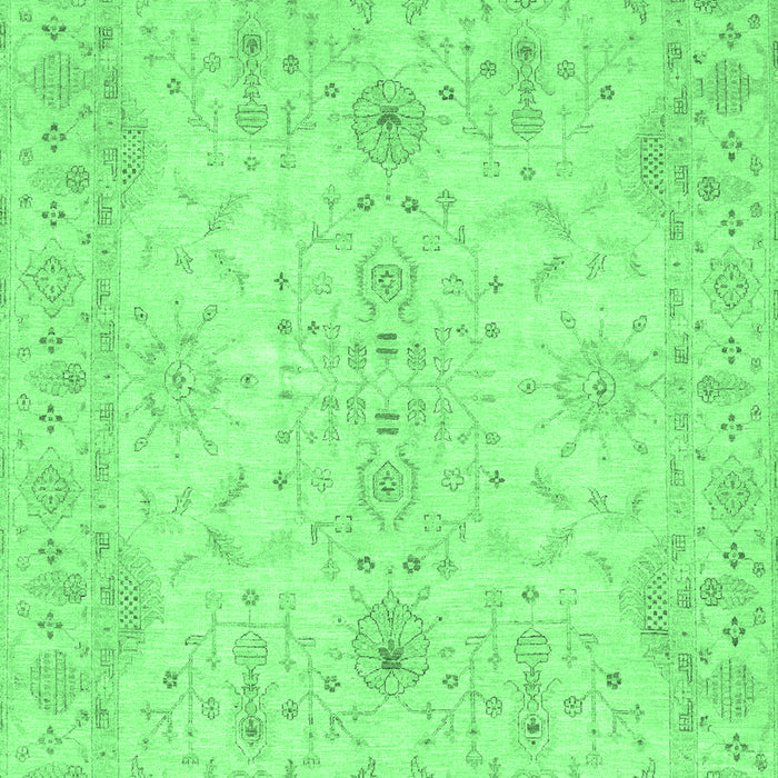Machine Washable Oriental Emerald Green Traditional Area Rugs, wshabs3862emgrn