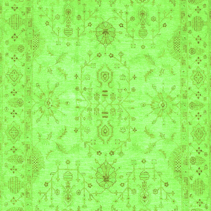 Machine Washable Oriental Green Traditional Area Rugs, wshabs3862grn