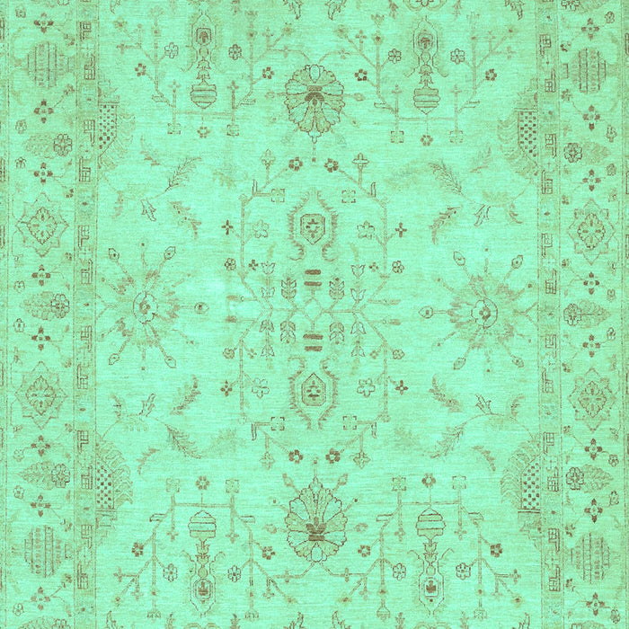 Machine Washable Oriental Turquoise Traditional Area Rugs, wshabs3862turq