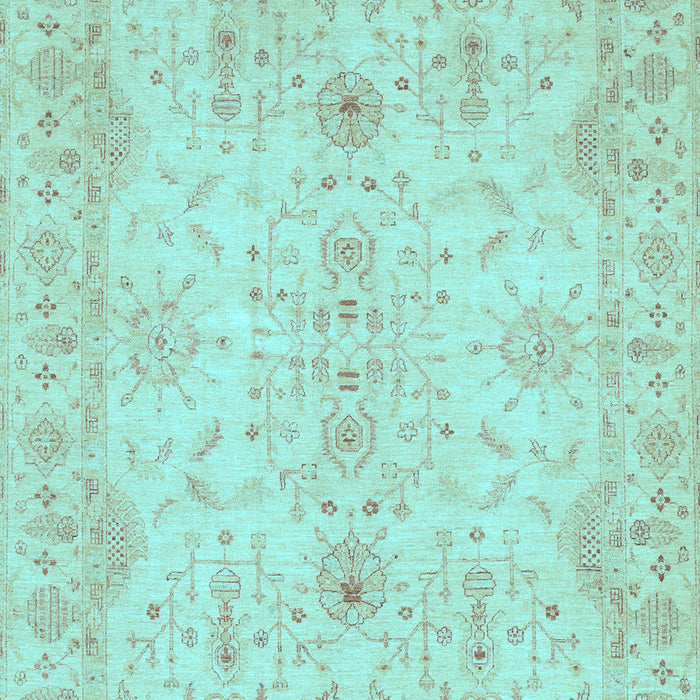 Machine Washable Oriental Light Blue Traditional Rug, wshabs3862lblu