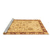 Sideview of Machine Washable Oriental Brown Traditional Rug, wshabs3863brn