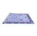 Sideview of Machine Washable Oriental Blue Traditional Rug, wshabs3863blu