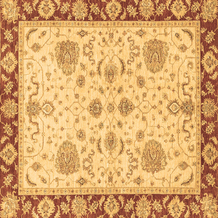Square Machine Washable Oriental Brown Traditional Rug, wshabs3863brn
