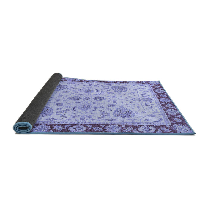 Sideview of Oriental Blue Traditional Rug, abs3863blu