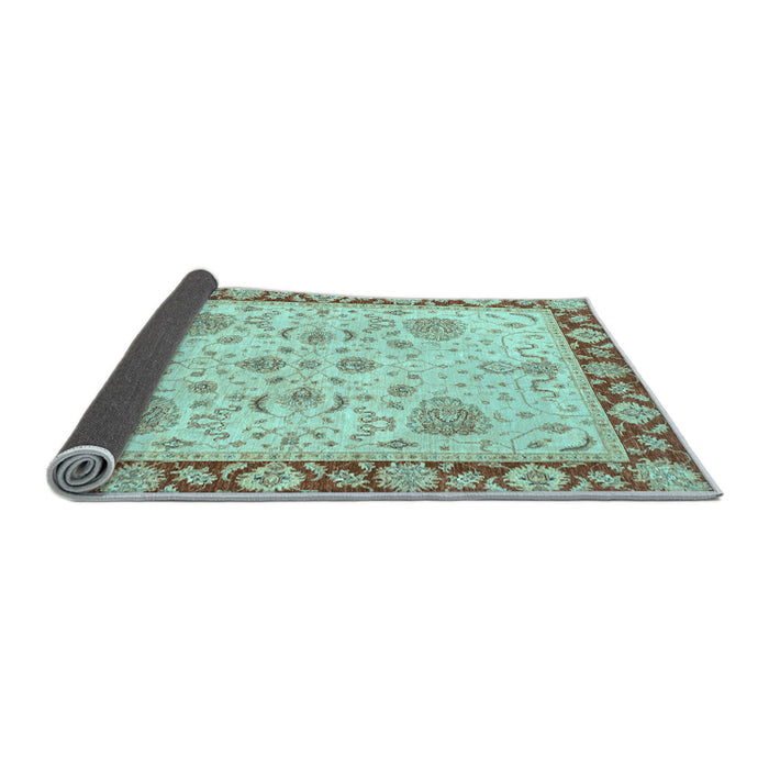 Sideview of Oriental Light Blue Traditional Rug, abs3863lblu