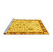 Sideview of Machine Washable Oriental Yellow Traditional Rug, wshabs3863yw