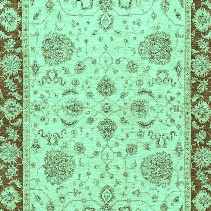 Machine Washable Oriental Turquoise Traditional Area Rugs, wshabs3863turq