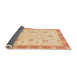 Sideview of Abstract Indian Saffron Orange Oriental Rug, abs3864