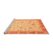 Sideview of Machine Washable Oriental Orange Traditional Area Rugs, wshabs3864org