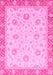 Machine Washable Oriental Pink Traditional Rug, wshabs3864pnk