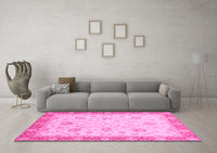 Machine Washable Oriental Pink Traditional Rug, wshabs3864pnk