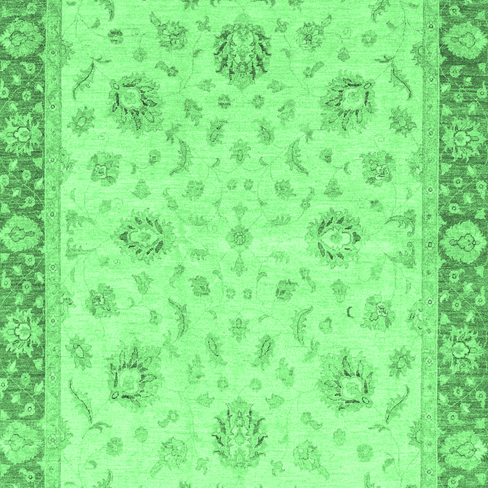 Machine Washable Oriental Emerald Green Traditional Area Rugs, wshabs3864emgrn