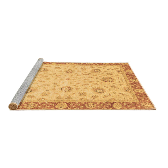 Sideview of Machine Washable Oriental Brown Traditional Rug, wshabs3864brn