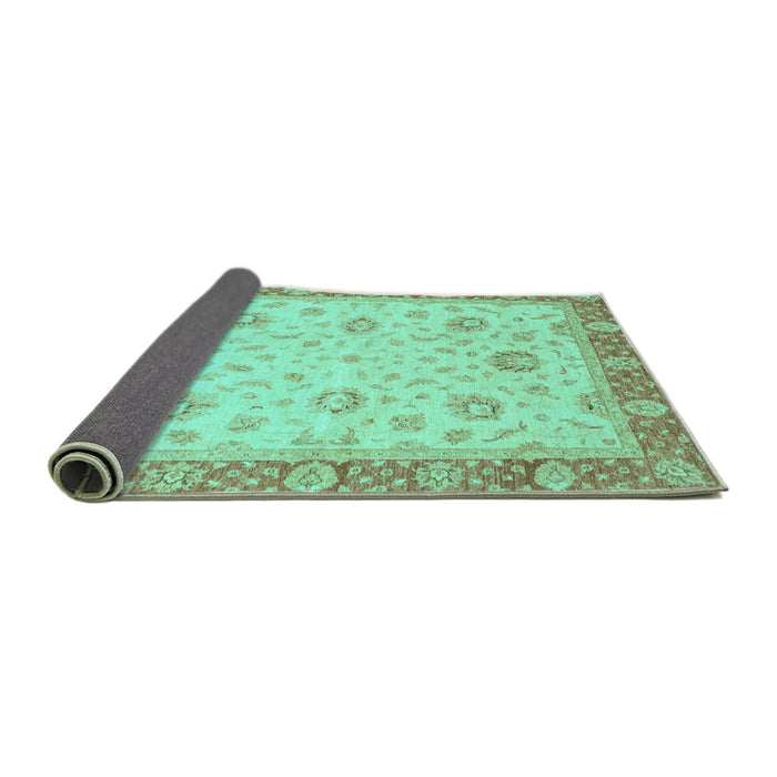 Sideview of Oriental Turquoise Traditional Rug, abs3864turq