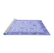 Sideview of Machine Washable Oriental Blue Traditional Rug, wshabs3864blu