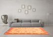 Machine Washable Oriental Orange Traditional Area Rugs in a Living Room, wshabs3864org