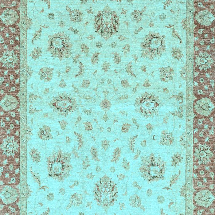 Machine Washable Oriental Light Blue Traditional Rug, wshabs3864lblu