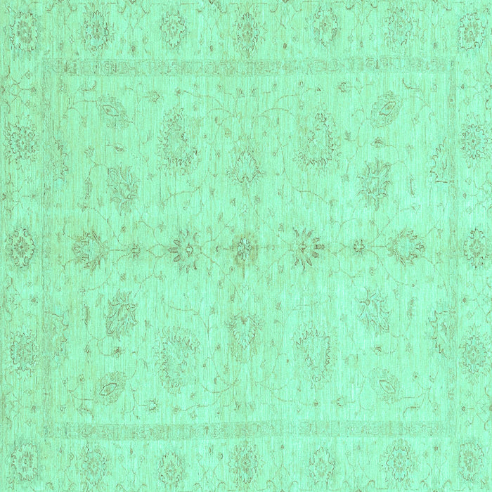 Square Oriental Turquoise Traditional Rug, abs3865turq