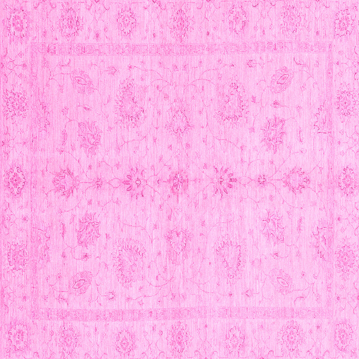 Square Machine Washable Oriental Pink Traditional Rug, wshabs3865pnk