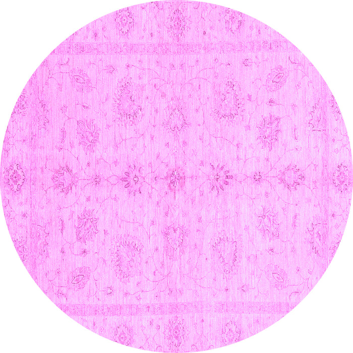 Round Oriental Purple Traditional Rug, abs3865pur