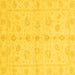 Square Oriental Yellow Traditional Rug, abs3865yw