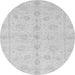 Round Oriental Gray Traditional Rug, abs3865gry