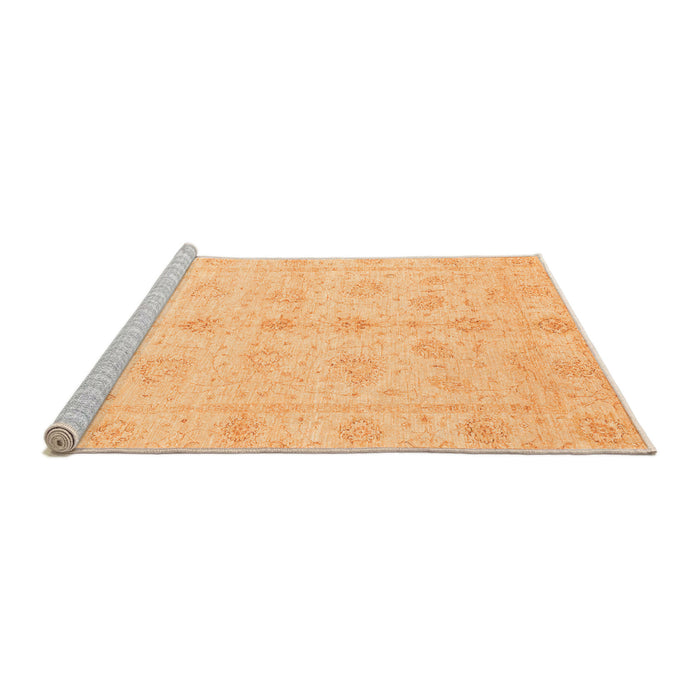 Sideview of Machine Washable Oriental Orange Traditional Area Rugs, wshabs3865org