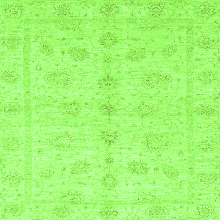 Square Oriental Green Traditional Rug, abs3865grn