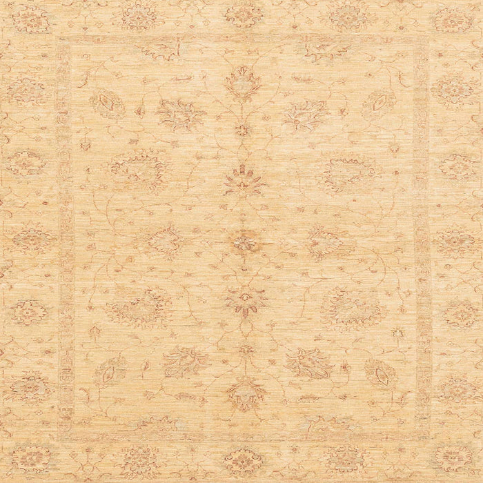 Square Abstract Mustard Yellow Oriental Rug, abs3865
