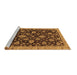 Sideview of Machine Washable Oriental Brown Traditional Rug, wshabs3866brn