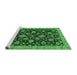 Sideview of Machine Washable Oriental Emerald Green Traditional Area Rugs, wshabs3866emgrn