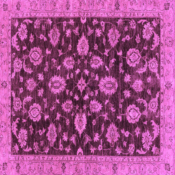 Square Machine Washable Oriental Purple Traditional Area Rugs, wshabs3866pur