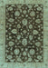 Oriental Light Blue Traditional Rug, abs3866lblu