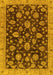 Machine Washable Oriental Yellow Traditional Rug, wshabs3866yw