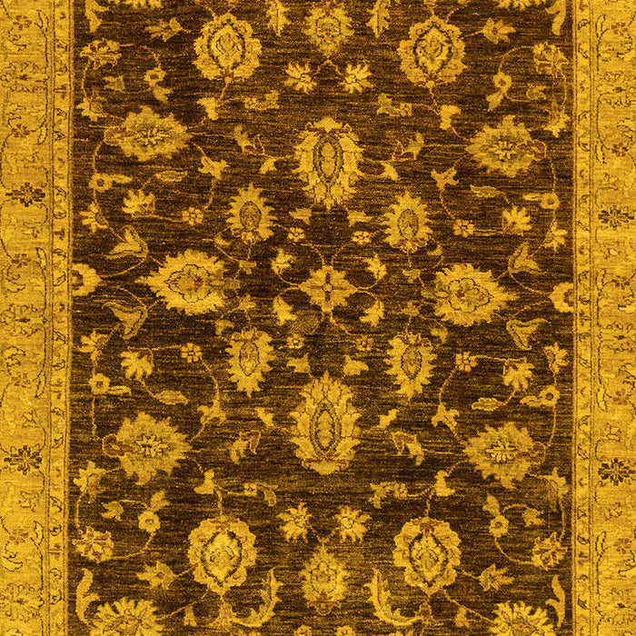 Machine Washable Oriental Yellow Traditional Rug, wshabs3866yw