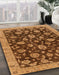 Machine Washable Abstract Red Brown Rug in a Family Room, wshabs3866