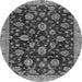 Round Oriental Gray Traditional Rug, abs3866gry