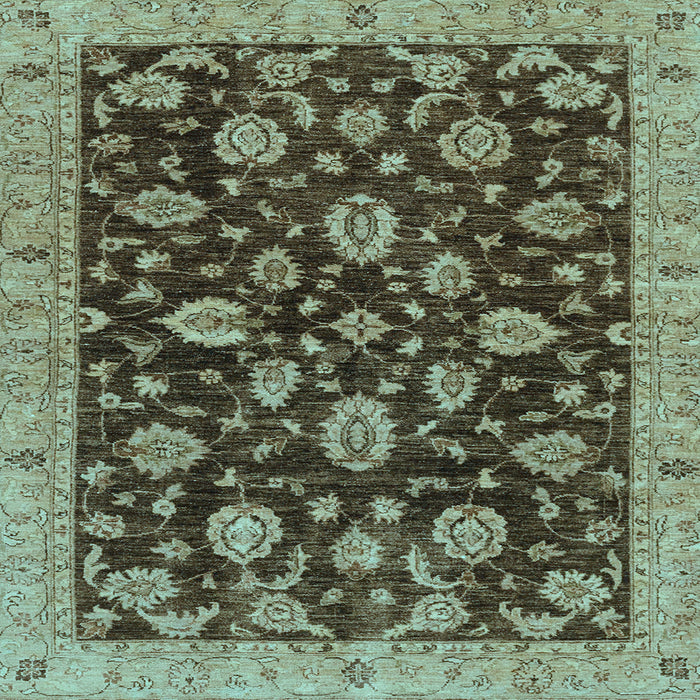 Square Oriental Light Blue Traditional Rug, abs3866lblu