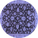 Round Oriental Blue Traditional Rug, abs3866blu