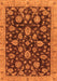 Machine Washable Oriental Orange Traditional Area Rugs, wshabs3866org