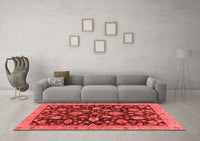 Machine Washable Oriental Red Traditional Rug, wshabs3866red