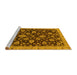 Sideview of Machine Washable Oriental Yellow Traditional Rug, wshabs3866yw